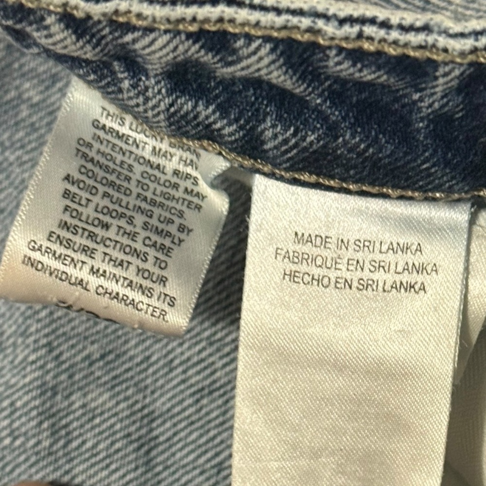 Lucky Brand Denim Shorts Womens 8/29 Blue Excellent Distressed High Rise Cut Off - Picture 8 of 10